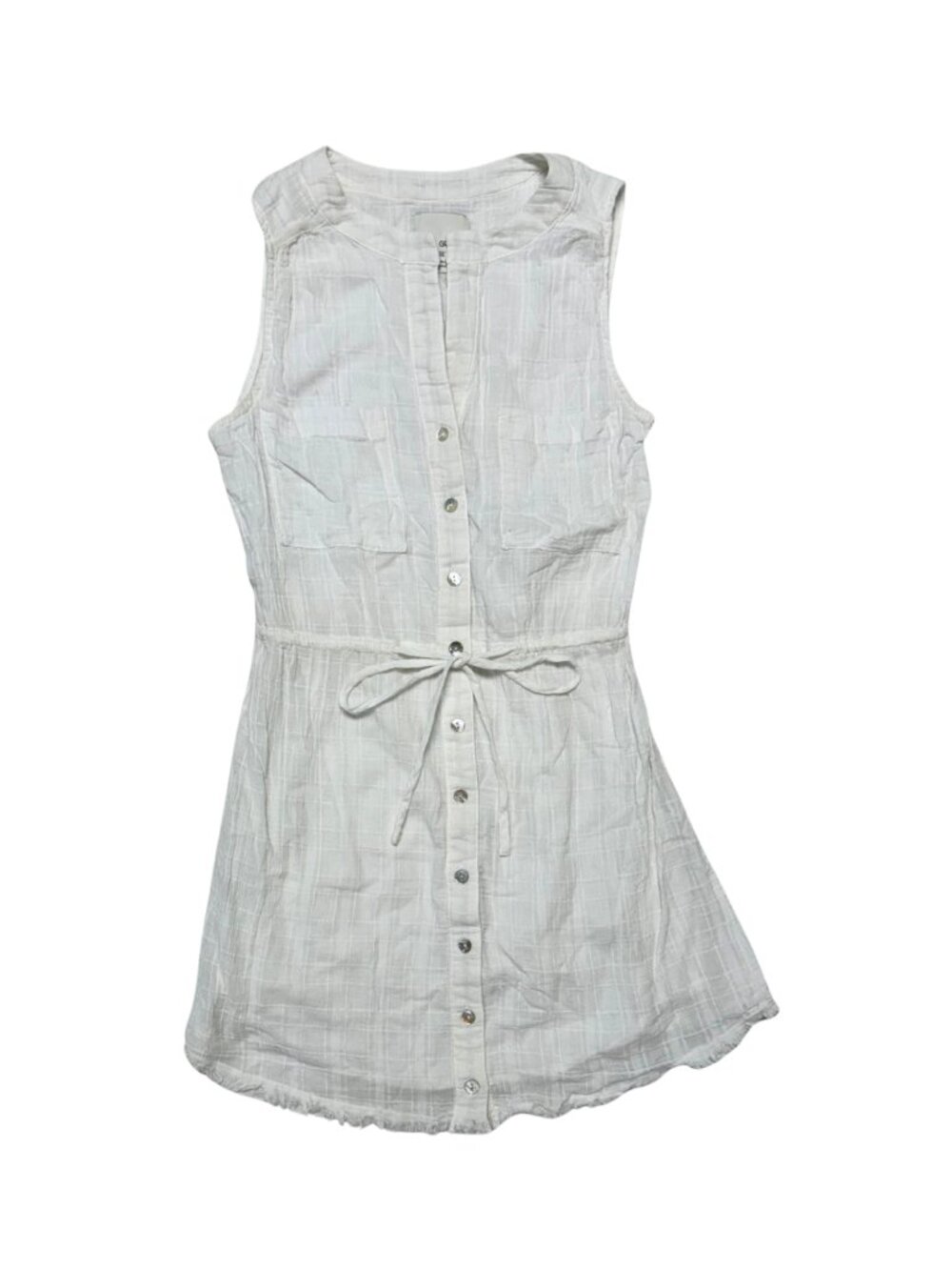 Greylin White Sleeveless Mini Dress 100% Cotton Size XS